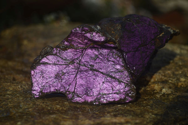 Natural Metallic Purpurite Cobbed Specimens x 3 From Erongo, Namibia