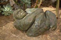 Polished  Green Verdite Gorilla Carving  x 1 From Zimbabwe