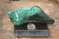 Polished Malachite Free Forms x 3 From Kolwezi, Congo