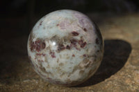 Polished  Pink Rubellite Tourmaline Spheres x 2 From Madagascar