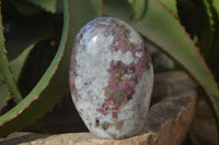 Polished Rubellite Pink Tourmaline Matrix Standing Free Forms x 2 From Madagascar