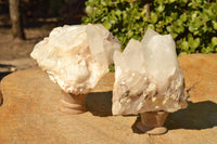 Natural Quartz Clusters With Large Crystals  x 4 From Mandrosonoro, Madagascar - TopRock