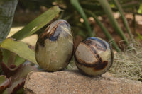 Polished Septaria Dragon's Eggs (Calcite & Aragonite) x 5 From Mahajanga, Madagascar - TopRock