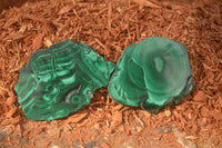 Polished Flower & Banded Malachite Slices  x 12 From Congo - Toprock Gemstones and Minerals 