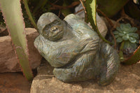 Polished  Green Verdite Gorilla Carving  x 1 From Zimbabwe