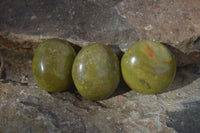 Polished Large Green Opal Palm Stones  x 12 From Antsirabe, Madagascar - Toprock Gemstones and Minerals 