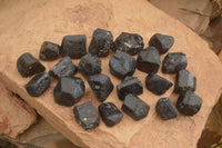 Natural Rough Schorl Black Tourmaline Crystals x 35 From Zimbabwe