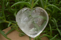 Polished Bright Clear Quartz Hearts With Rainbow Veils  x 6 From Madagascar - TopRock