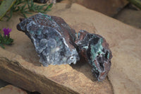 Natural Drusy Coated Ball Malachite On Dolomite Specimens x 2 From Likasi, Congo