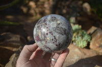 Polished Rubellite Pink Tourmaline Matrix Sphere x 1 From Madagascar