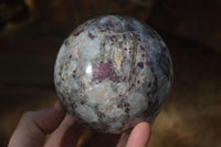 Polished Rubellite Pink Tourmaline Matrix Sphere x 1 From Madagascar