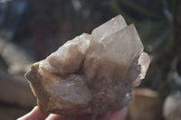 Natural Cascading Smokey Quartz Clusters x 2 From Luena, Congo