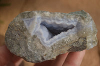 Natural Blue Lace Agate Geode Specimens  x 6 From Nsanje, Malawi