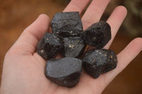 Natural Rough Schorl Black Tourmaline Crystals x 35 From Zimbabwe