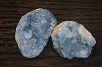 Natural Blue Celestite Crystal A Grade Specimens  x 2 From Madagascar - Toprock Gemstones and Minerals 