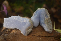 Natural Blue Lace Agate Geode Specimens  x 12 From Nsanje, Malawi