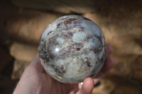 Polished Rubellite Pink Tourmaline Matrix Sphere x 1 From Madagascar