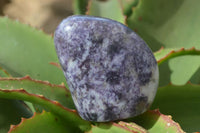 Polished Purple Lepidolite Standing Free Forms  x 3 From Zimbabwe