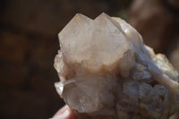 Natural Cascading Smokey Quartz Clusters x 2 From Luena, Congo