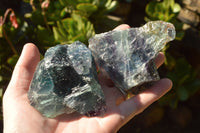 Natural Cobbed & Stone Sealed Watermelon Fluorite Pieces x 12 From Uis, Namibia - TopRock