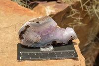 Polished Amethyst Centred Crystal Agate Geodes  x 6 From Madagascar - TopRock