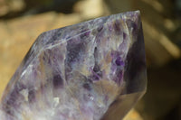 Polished Chevron Amethyst Points x 4 From Zambia