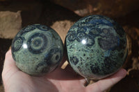 Polished Stromatolite / Kambamba Jasper Spheres  x 2 From Katsepy, Madagascar - Toprock Gemstones and Minerals 