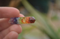 Polished Packaged Hand Crafted Full Chakra Resin Pendant with Stone Chips - sold per piece - From Bulwer, South Africa - TopRock