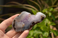 Polished Amethyst Centred Crystal Agate Geodes  x 6 From Madagascar - TopRock