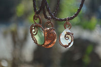 Polished Copper Wire Wrapped Ancient Eagle Pendants  x 12 From Zimbabwe