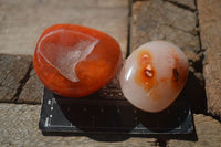 Polished Carnelian Agate Palm Stones  x 12 From Madagascar - Toprock Gemstones and Minerals 