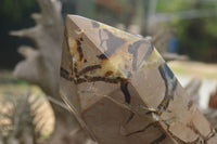 Polished Large Septaria (Yellow Calcite and Aragonite) Point x 1 From Mahajanga, Madagascar - TopRock