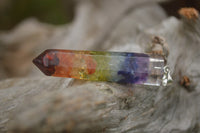 Polished Packaged Hand Crafted Full Chakra Resin Pendant with Stone Chips - sold per piece - From Bulwer, South Africa - TopRock