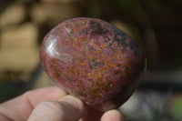 Polished Rhodonite Galet / Palm Stones x 12 From Zimbabwe