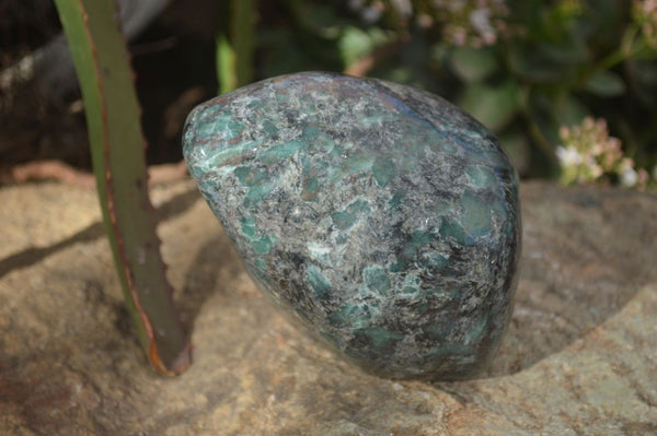 Polished Emerald Mica In Matrix Standing Free Forms x 1 From Mutoko, Zimbabwe