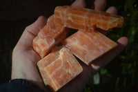 Natural New Sunset Orange Calcite Specimens  x 24 From Spitzkop, Namibia - Toprock Gemstones and Minerals 