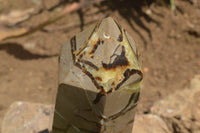 Polished Large Septaria (Yellow Calcite and Aragonite) Point x 1 From Mahajanga, Madagascar - TopRock