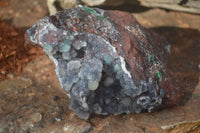 Natural Drusy Coated Ball Malachite On Dolomite Specimens x 2 From Likasi, Congo