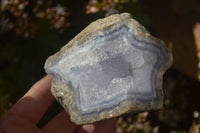 Natural Blue Lace Agate Geode Specimens  x 6 From Nsanje, Malawi