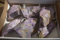 Natural Rough Stichtite & Serpentine Specimens x 6 From Barberton, South Africa