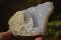 Natural Blue Lace Agate Geode Specimens  x 12 From Nsanje, Malawi