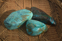 Polished Blue Shattuckite Free Forms  x 3 From Namibia