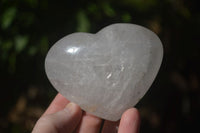 Polished Large Clear Quartz Hearts  x 6 From Madagascar - Toprock Gemstones and Minerals 