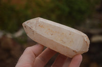 Natural Single White Quartz Crystals  x 12 From Madagascar - TopRock