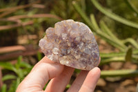 Polished Amethyst Centred Crystal Agate Geodes  x 6 From Madagascar - TopRock