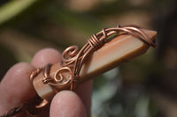 Polished Copper Wire Wrapped Ancient Eagle Pendants  x 12 From Zimbabwe