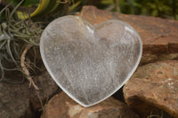 Polished Bright Clear Quartz Hearts With Rainbow Veils  x 6 From Madagascar - TopRock