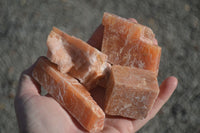 Natural New Sunset Orange Calcite Specimens  x 24 From Spitzkop, Namibia - Toprock Gemstones and Minerals 