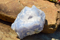 Natural Blue Lace Agate Geode Specimens  x 3 From Nsanje, Malawi - TopRock