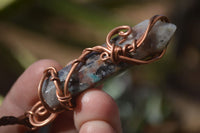 Polished Copper Wire Wrapped Ancient Eagle Pendants  x 12 From Zimbabwe